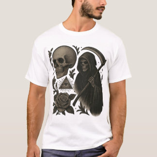 T-shirt Occult Goat Skull with Pentagram – Gothic Tattoo A