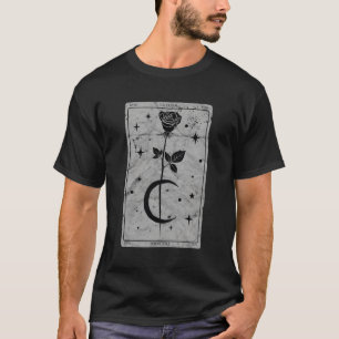 T-shirt Occult Tarot Karte La Luna Gothique Moon Rose
