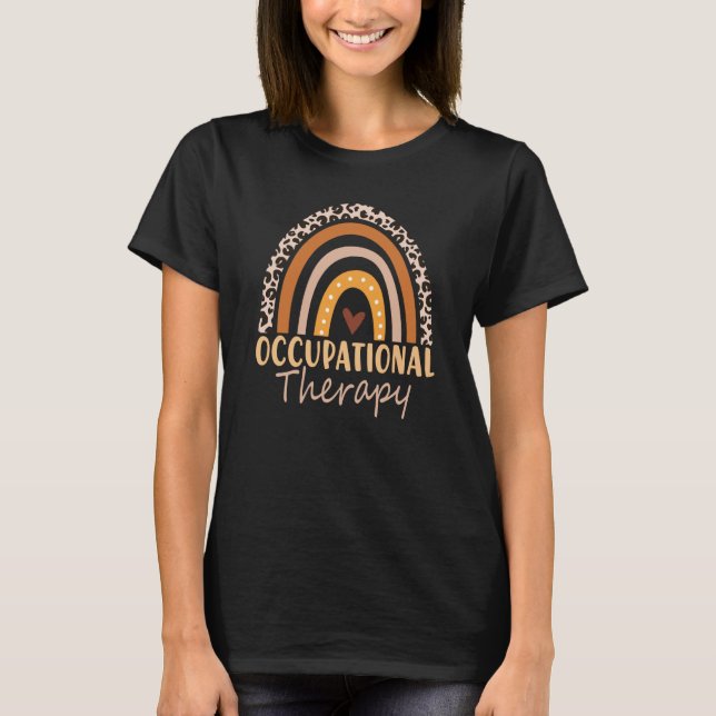 T-shirt Occupational Therapy OT Therapist OT Month Leopard (Devant)