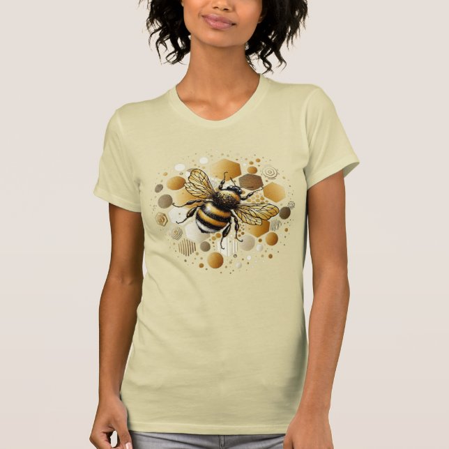 T-shirt Occupé Bee sur Honeycomb : Hexagons et cercles (Devant)