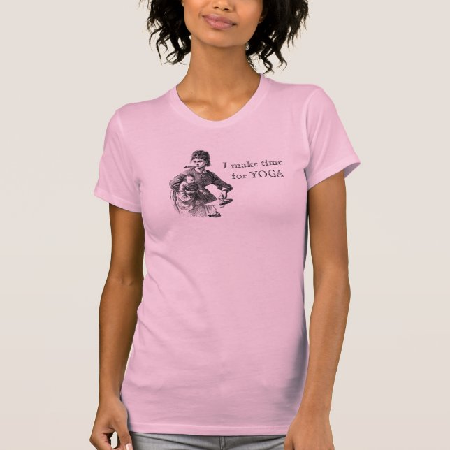 T-shirt ~ occupé de maman je fais l'heure pour le YOGA (Devant)