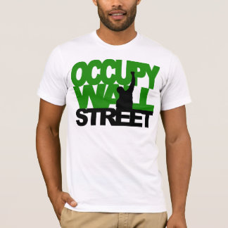 T-shirt OCCUPEZ le vert de WALL STREET