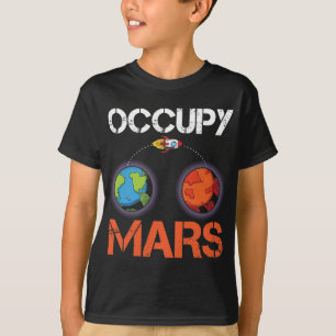 T-shirt Occupy Mars Austronaut Space Ship Science