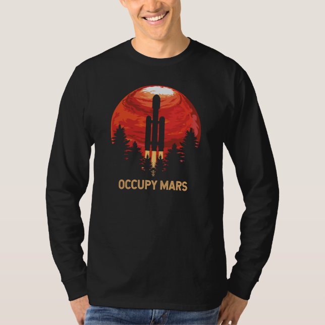 T-shirt Occupy Mars Mission Rocket (Devant)