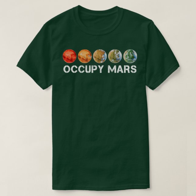 T-shirt Occupy Mars Terraformation (Design devant)