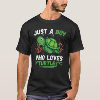 T-shirt Ocean Amoureux des animaux Sea Turtle Boys Gift Tu