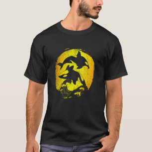 T-shirt Ocean Animal Waves Tueur Baleine Orca Long Manche