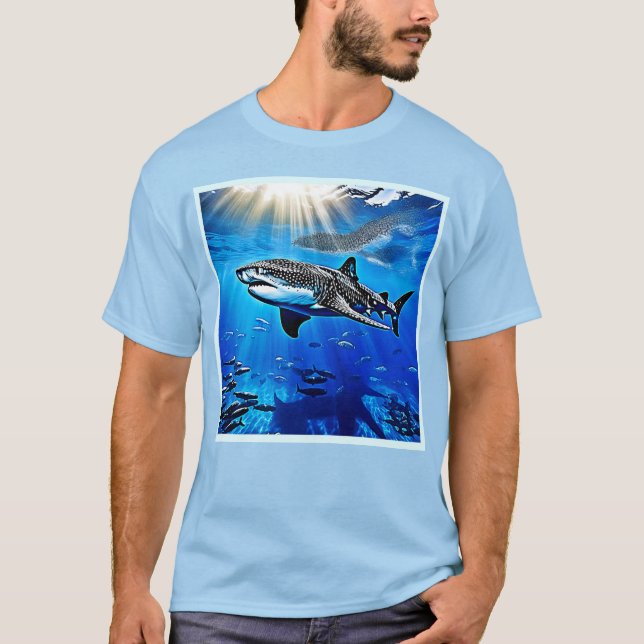 T-shirt Océan Baleine Requin Giant Natation (Devant)