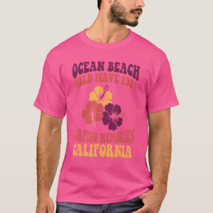 T-shirt Ocean Beach Wild Wave 1971 Surfing Memories Califo
