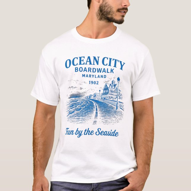 T-shirt Ocean City Broadwalk (Devant)