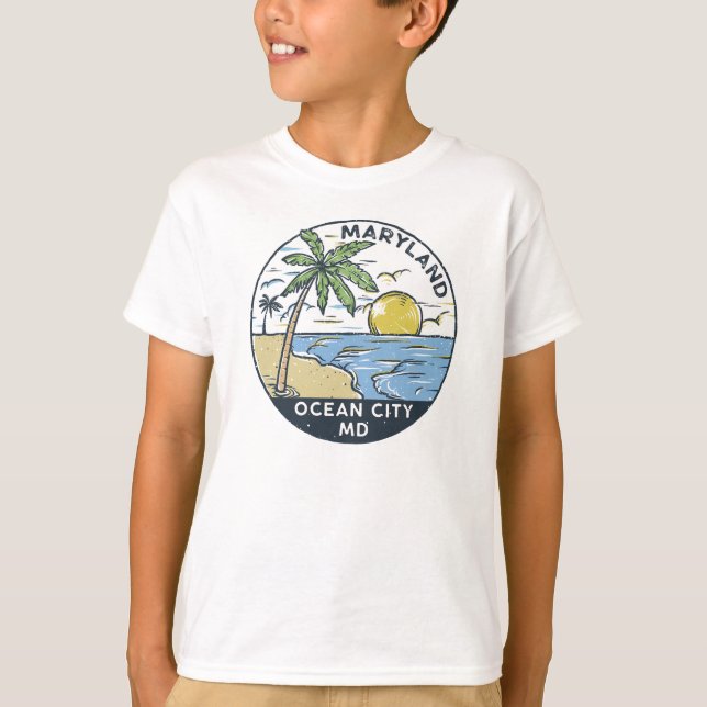 T-shirt Ocean City Maryland Vintage (Devant)