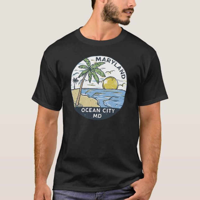 T-shirt Ocean City Maryland Vintage (Devant)