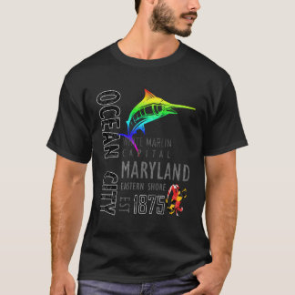 T-shirt Ocean City Maryland White Marlin Capital Eastern S