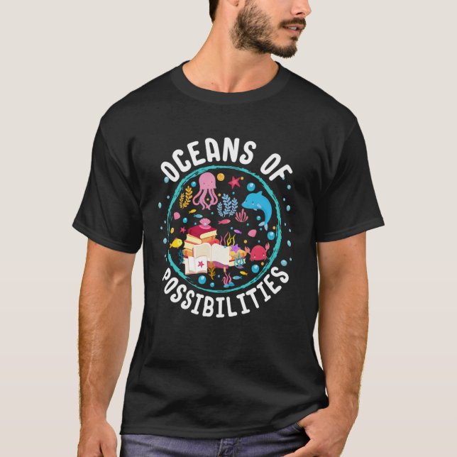 T-shirt Ocean Creatures Summer Reading Possibilities Libra (Devant)