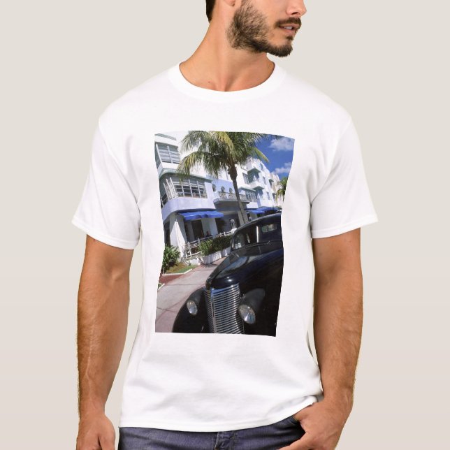T-shirt Ocean Drive, Miami Beach Floride (Devant)