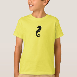 T-shirt Ocean Glow_Black sur l'hippocampe jaune