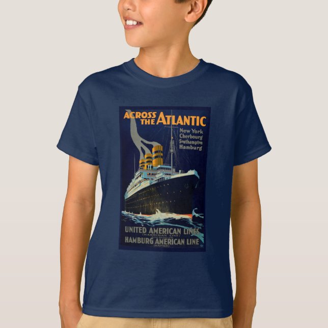 T-SHIRT OCEAN LINER EUROPE AMÉRIQUE (Devant)