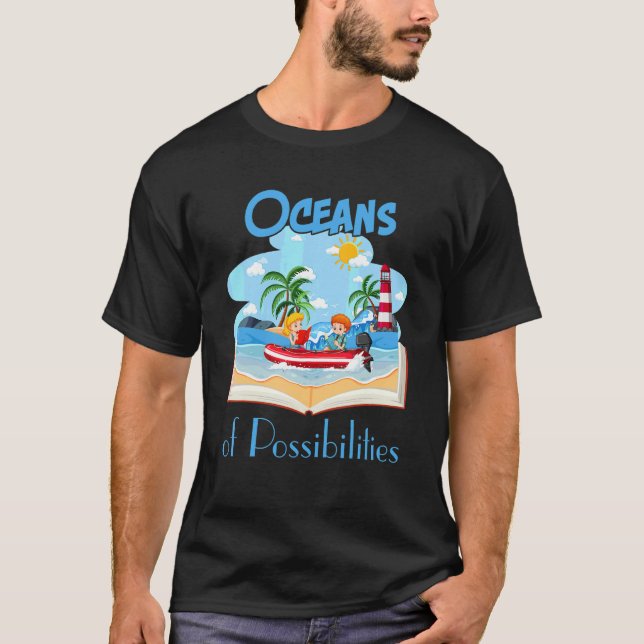T-shirt Océans Des Possibilités Lecture Été 2022 Bibliothè (Devant)