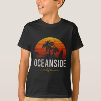 T-shirt Oceanside Beach California Palms Vacation Surf Sun