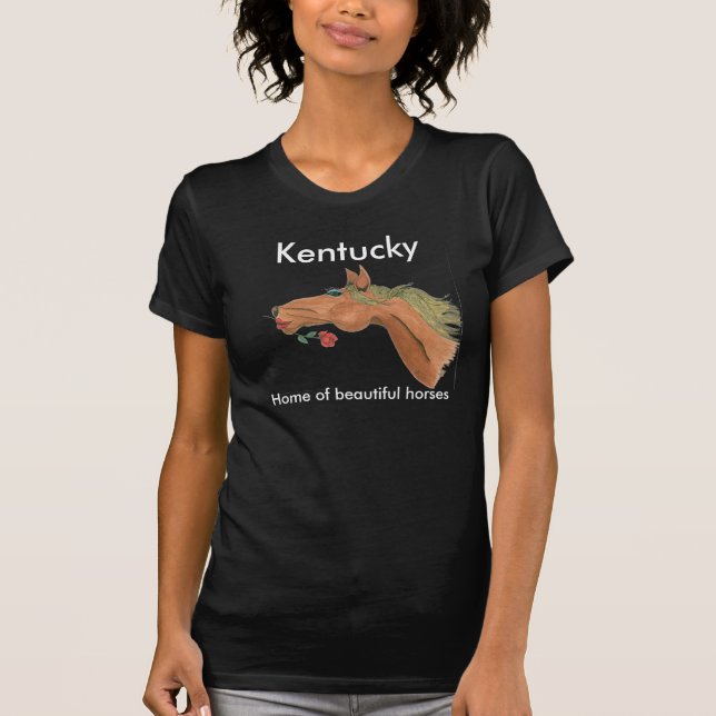 T-shirt OceTDS185, Kentucky, maison de beaux chevaux (Devant)