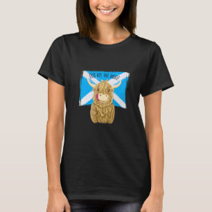 T-shirt Och Aye Moo Scottish Highland Cow Scotland Fla
