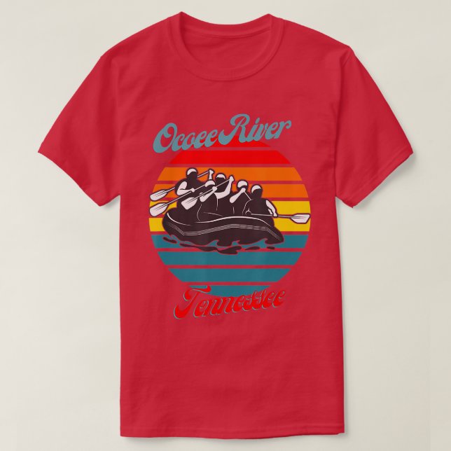 T-shirt Ocoee River Tennessee Rafting en eau blanche Canoë (Design devant)
