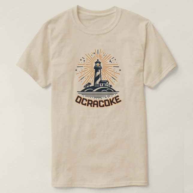 T-shirt Ocracoke North Carolina Lighthouse Sunrise (Design devant)