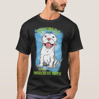 T-shirt Octobre Mois de la sensibilisation à la Pitbull