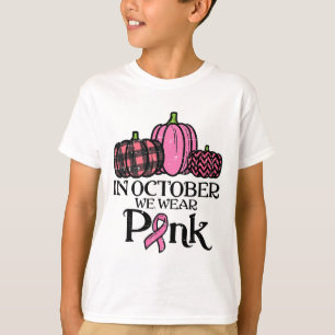 T-shirt Octobre Nous Portons Pink Leopard Cancer du Sein