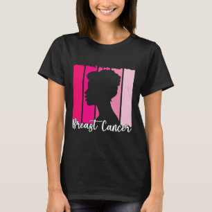 T-shirt Octobre Nous Portons Rose Noir Afro Femmes Cance d