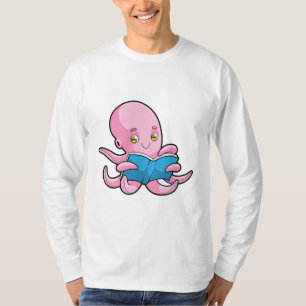 T-shirt Octopus à la lecture d'un livre