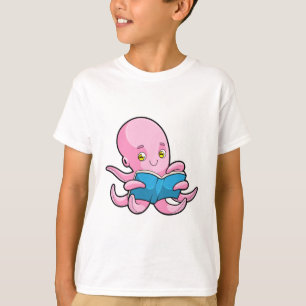 T-shirt Octopus à la lecture d'un livre