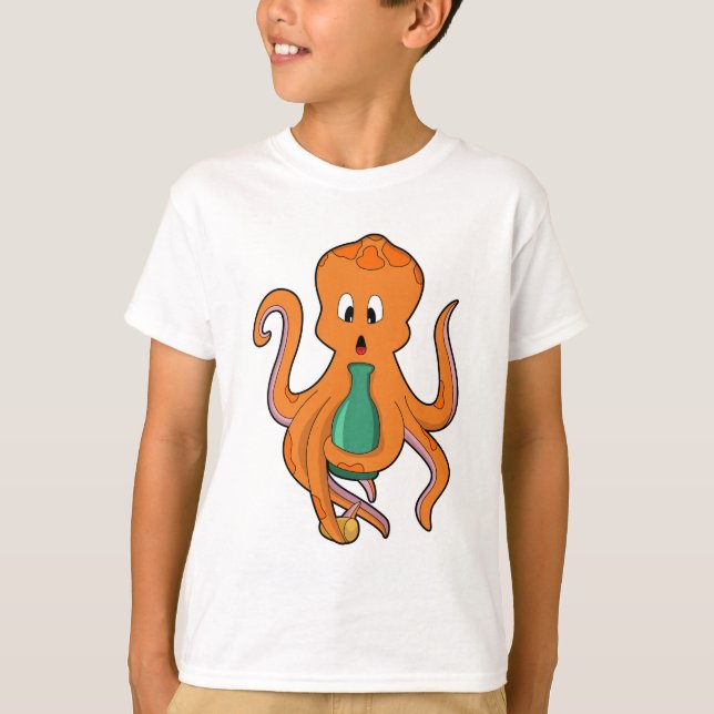T-shirt Octopus avec bouteille.PNG (Devant)