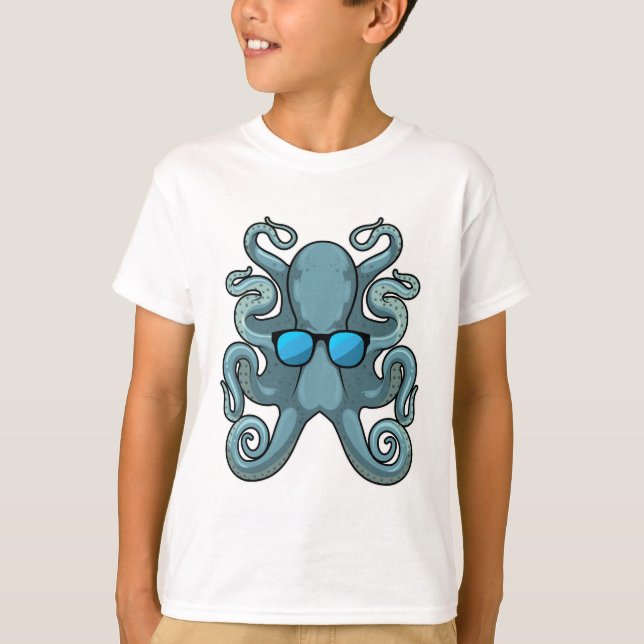 T-shirt Octopus avec lunettes de soleil (Devant)