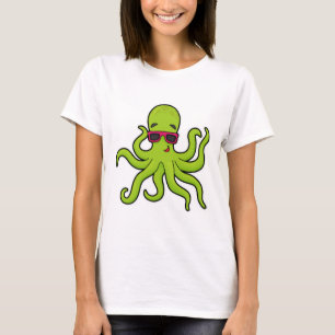 T-shirt Octopus avec lunettes de soleil