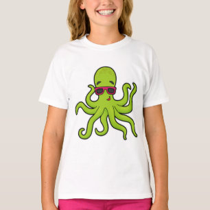 T-shirt Octopus avec lunettes de soleil