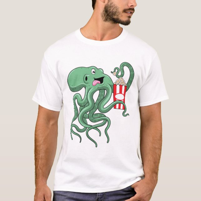 T-shirt Octopus avec Popcorn (Devant)