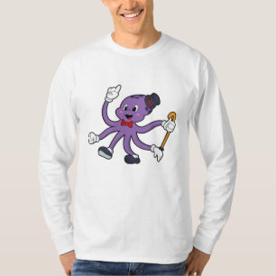 T-shirt Octopus comme magicien avec Casquette