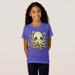 T-Shirt Octopus dans les fleurs Cute Animal design