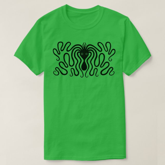 T-shirt Octopus de l'océan Noir (Design devant)