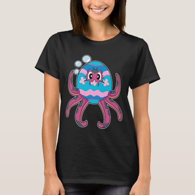 T-shirt Octopus Easter Easter egg (Devant)