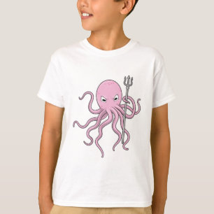 T-shirt Octopus en tant qu'assistant avec Trident