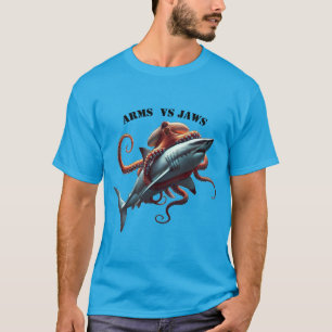 T-shirt Octopus enveloppé autour d'une grande URM de requi