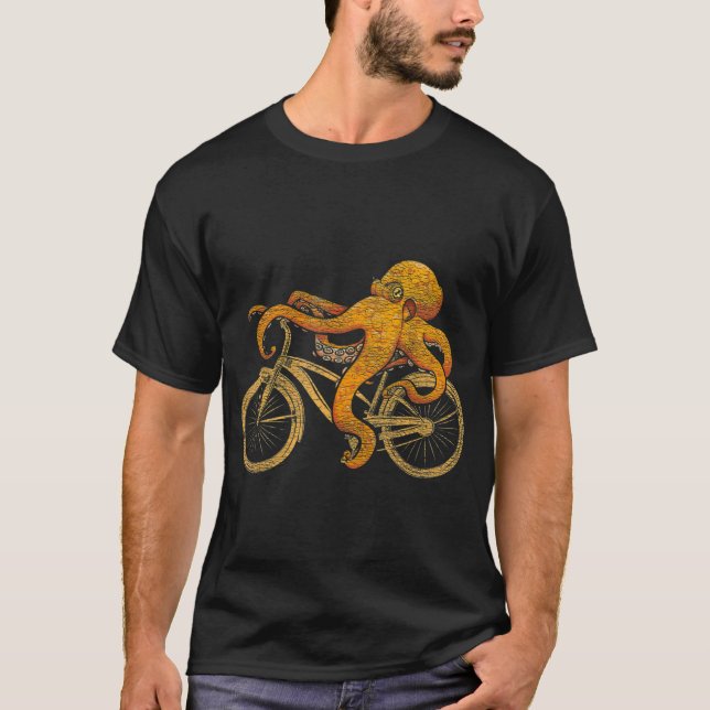 T-shirt Octopus équitation vélo Octopus (Devant)
