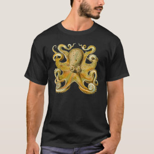T-shirt Octopus illustration antique monstre marin