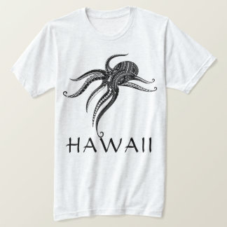 T-shirt OCTOPUS POLYNESIAN TRIBAL HAWAII Blk
