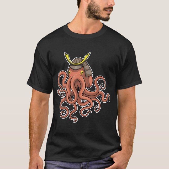 T-shirt Octopus Samurai Arts martiaux (Devant)