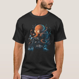 T-shirt Octopus Sur Vélo Dirt Rex Rider Motorcycle équitat