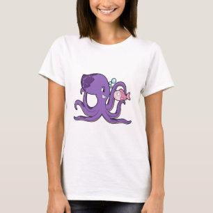 T-shirt Octopus with Fish