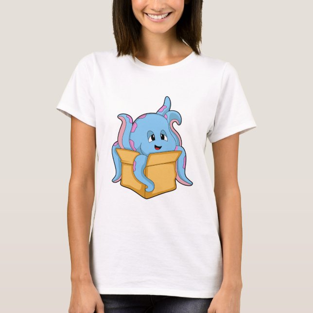 T-shirt Octopus with Packet. (Devant)